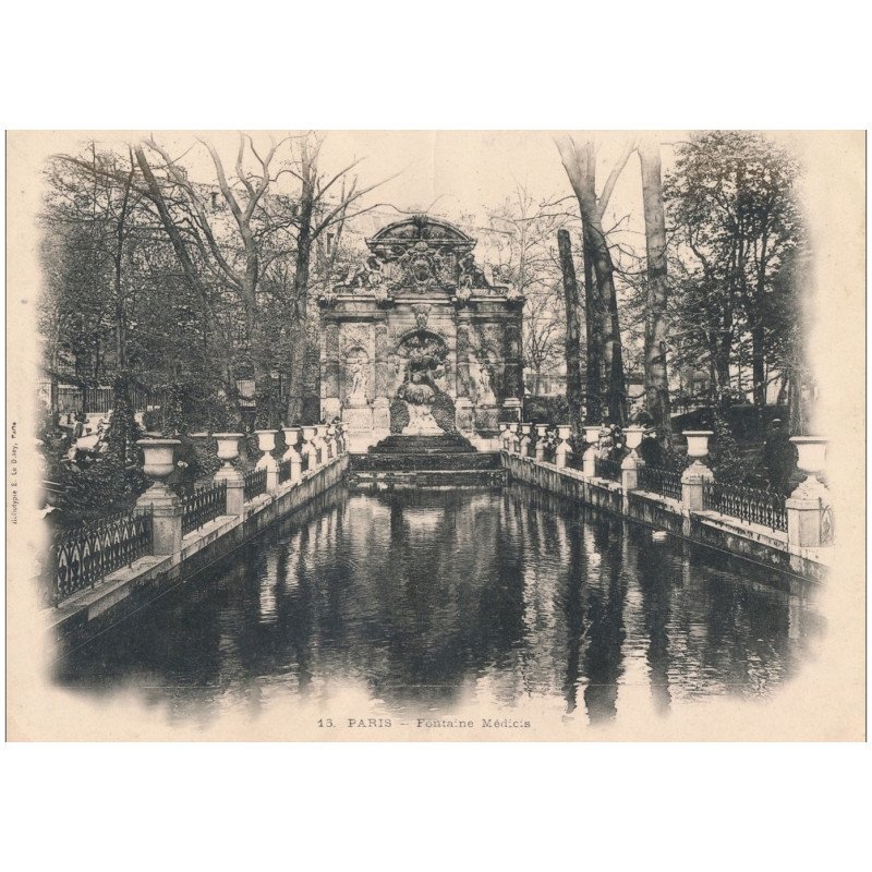 Carte Panoramique - PARIS - Fontaine Médicis (18x14) - très bon état