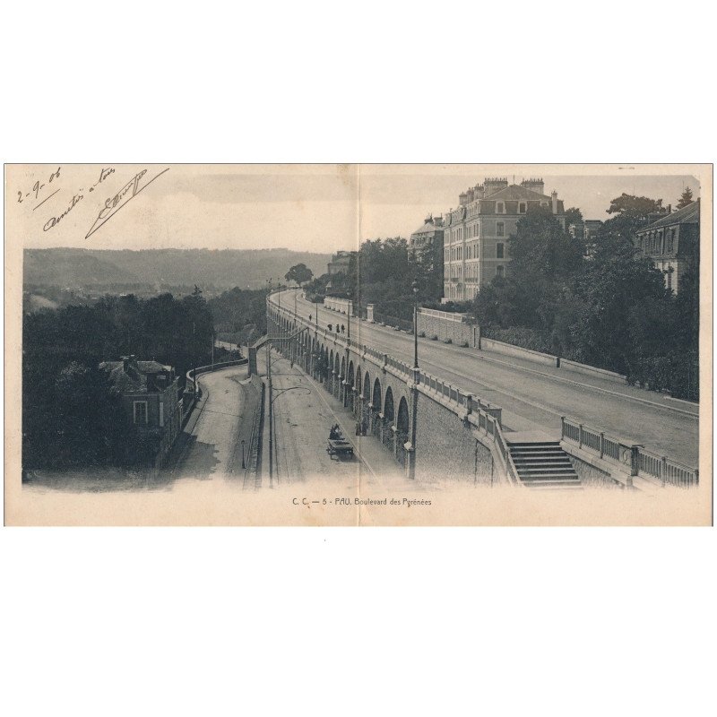 Carte Panoramique - PAU - Boulevard des Pyrénées (28x15) - très bon état Carte Panoramique - PAU - Boulevard des Pyrénées (28x15) - très bon état