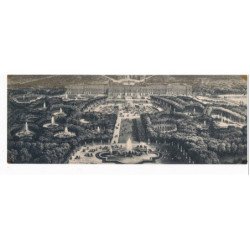 Carte Panoramique - VERSAILLES - Le Château, Le Parc, la Ville à vol d'Oiseau (28x11) - très bon état