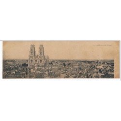 Carte Panoramique - ORLEANS - Vue de la Ville à vol d'Oiseau (28x9) - très bon état