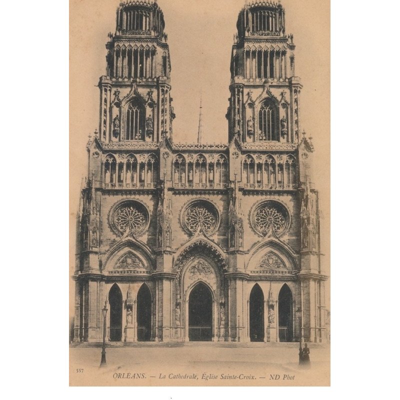 Carte Panoramique - ORLEANS - La Cathédrale, Eglise Sainte-Croix (14x18) - très bon état