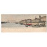 Carte Panoramique - ROUEN - Vue sur la Basse-Seine et les quais prise en Aval du Pont Boïeldieu (28x11) - très bon état