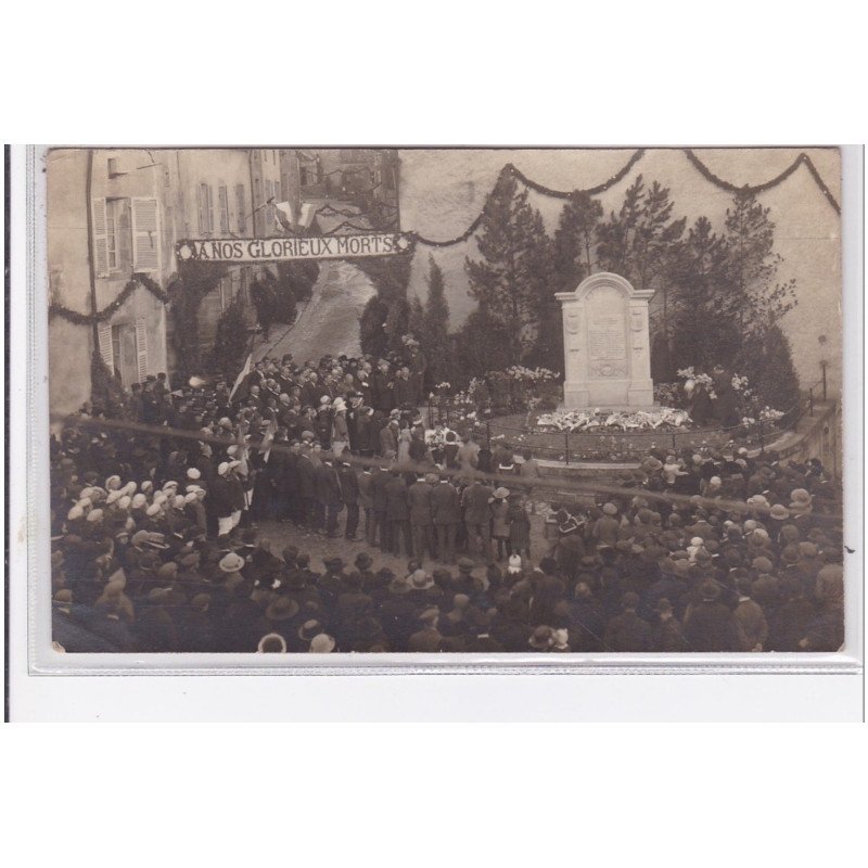 GEMEAUX : carte photo de l'inauguration du monument aux morts en 1921 - très bon état