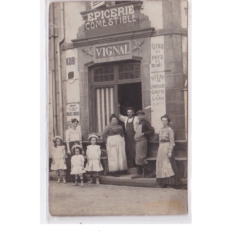 CHAMALIERES : carte photo de l'épicerie VIGNAL - très bon état