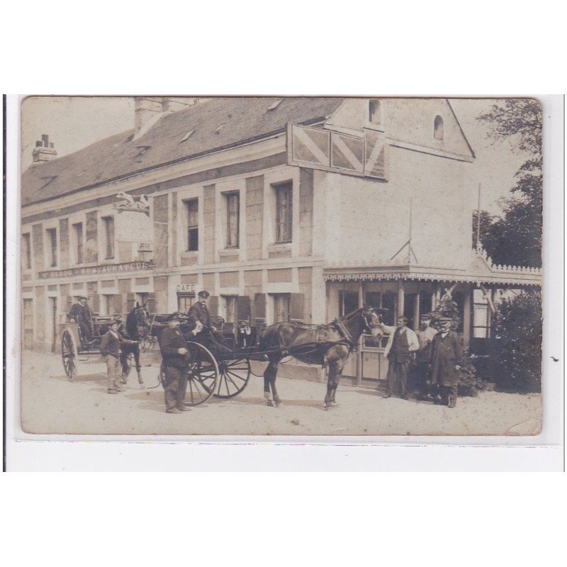 EPOUVILLE : carte photo de l'hôtel de la queue du chien - très bon état