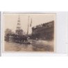 BORDEAUX : carte photo du lancement du bateau """"le Languedoc"""" - bon état (coupée)
