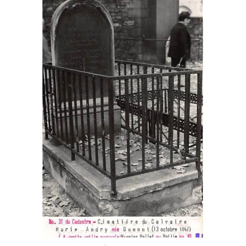 PARIS : cimetiere saint-pierre 18e marie andry née dumont - tres bon etat
