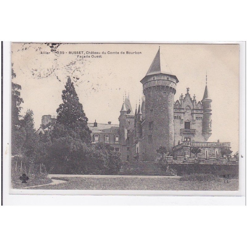 BUSSET : chateau du comte de bourbon, facade ouest - etat