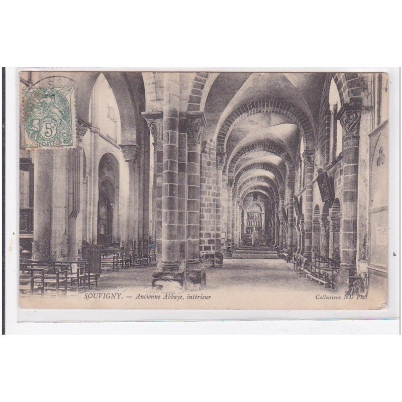 SOUVIGNY : ancienne abbaye, interieur - etat