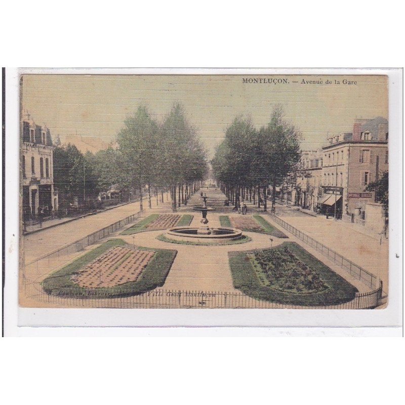 MONTLUCON : avenue de la gare (toillée) - tres bon etat