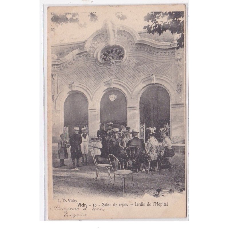 VICHY : salon de repos, jardin de l'hopital - tres bon etat