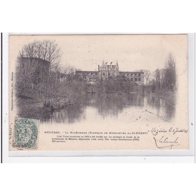 MEZIERES : la macerienne (fabrique de bicyclette A. Clement) - tres bon etat