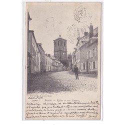 RETHEL : eglise et rue carnot - tres bon etat