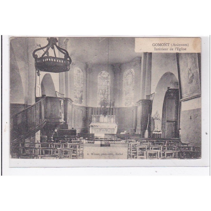 GOMONT : interieur de l'eglise - etat