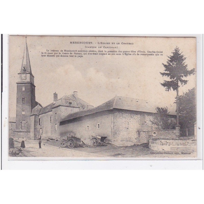 MESSEINCOURT : l'eglise et le chateau - tres bon etat