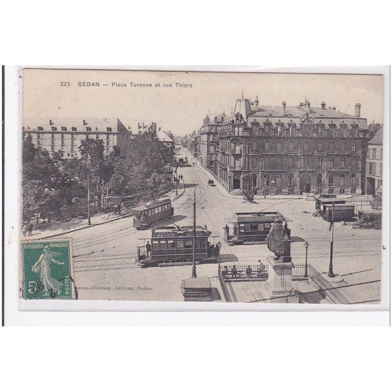 SEDAN : place turenne et rue thiers - tres bon etat