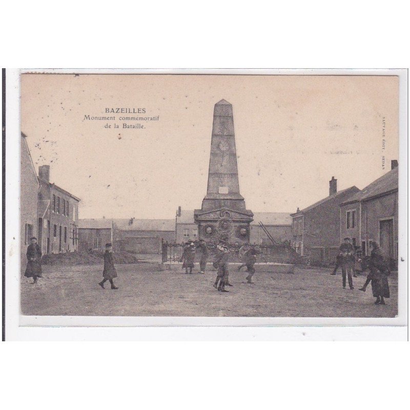 BAZEILLES : monument commemoratif de la bataille - tres bon etat