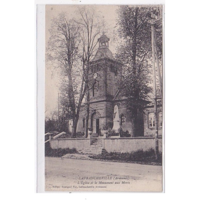 LAFRANCHEVILLE : l'eglise et le monument aux morts - tres bon etat