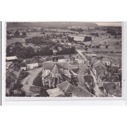 LAUNOIS : l'eglise et la place, vue aerienne - tres bon etat