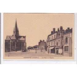 GRANDPRE : la place et l'eglise - tres bon etat