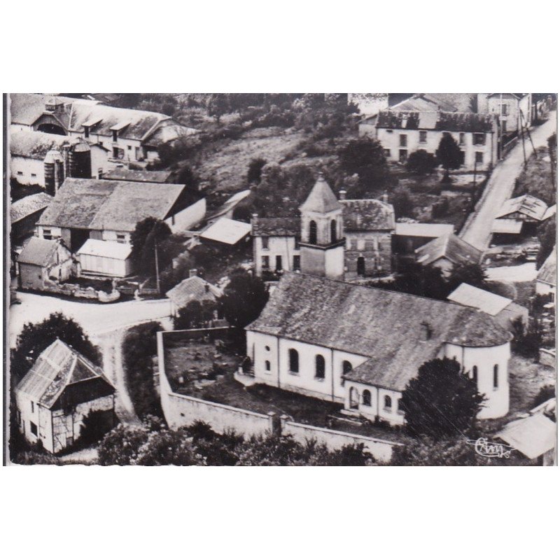 HERPY-L'ARLESIENNE : l'eglise, vue aerienne - tres bon etat