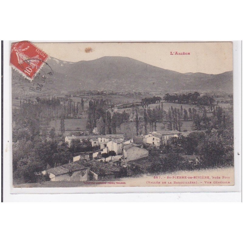 St-PIERRE-de-RIVIERE : vallée de la barguillere, vue generale - tres bon etat