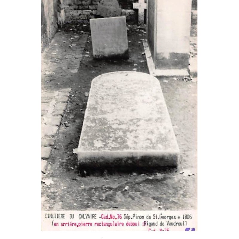 PARIS : cimetiere saint-pierre 18e sep. pinon de st-georges 1806 rigaud de vaudreuil - tres bon etat PARIS : cimetiere saint-pierre 18e sep. pinon de st-georges 1806 rigaud de vaudreuil - tres bon etat