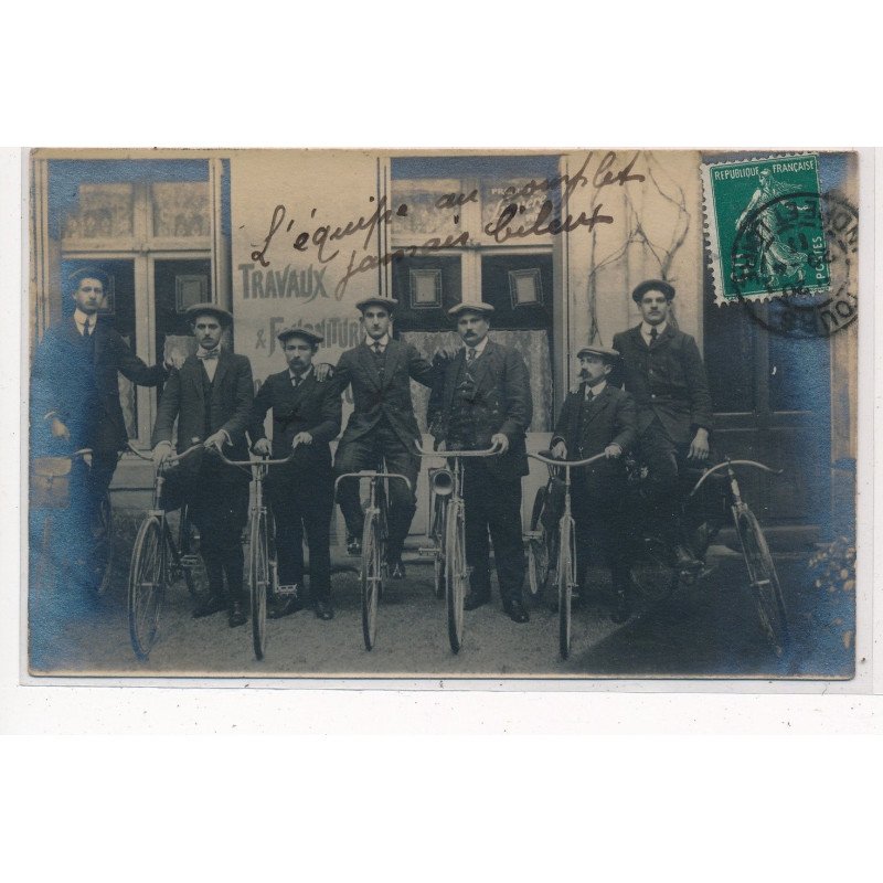 TOURS : cyclistes velo, magasin "photographie nouvelle" - tres bon etat