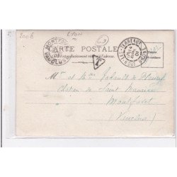 LYON : carte photo représentant les professeurs de patinage du Palais des glaces (carte de voeux) en 1901- très bon état