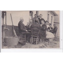 CAYEUX MONCHY : joueurs de cartes au café en 1912 - très bon état