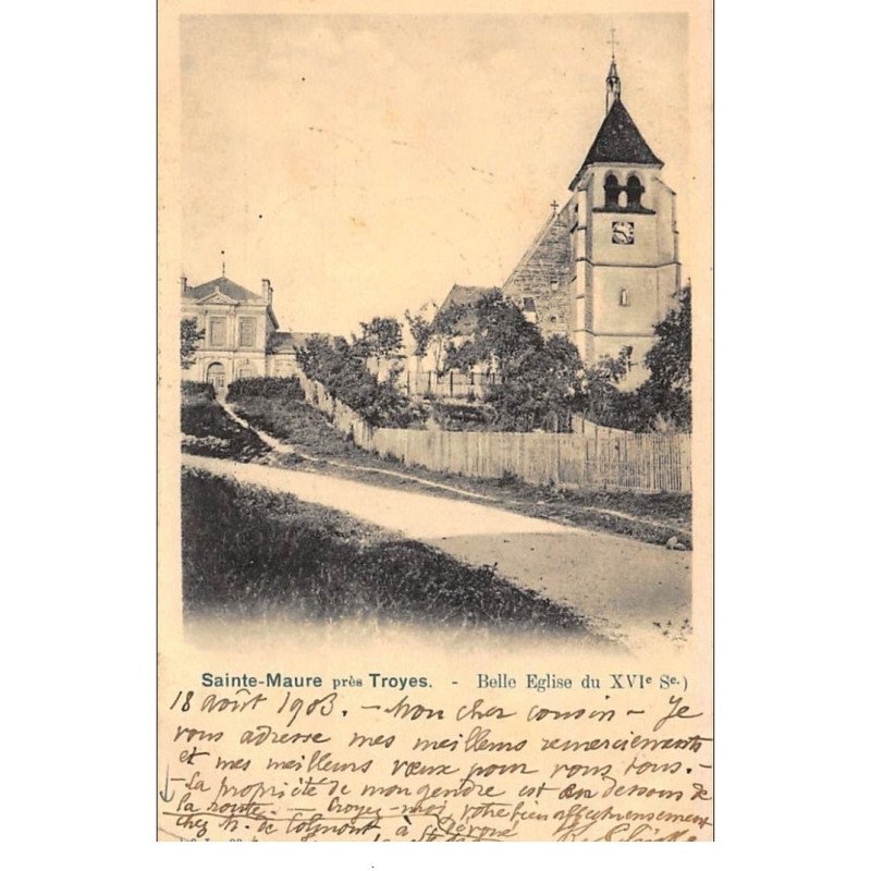 SAINTE-MAURE : belle eglise du XVIe siecle - etat