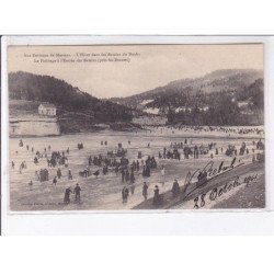 environs de MORTEAU: l'hiver dans les bassins du doubs, le patinage à l'entrée des bassins - très bon état