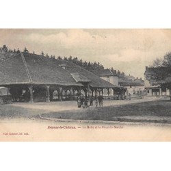 BRIENNE-le-CHATEAU : la halle et la place du marché - tres bon etat