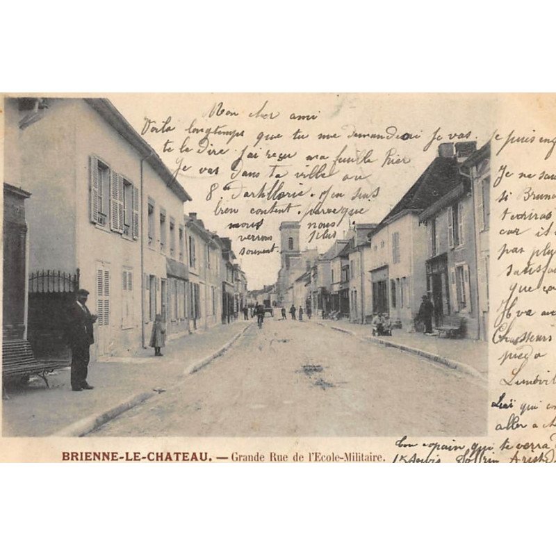 BRIENNE-le-CHATEAU : grande rue de l'ecole-militaire - etat
