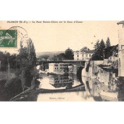 ORLONS-Ste-MARIE : le pont ste-claire sur le gave d'ossau - tres bon etat
