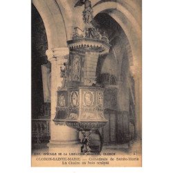 ORLONS-Ste-MARIE : cathedrale de ste-marie la chaire en bois sculpté - tres bon etat