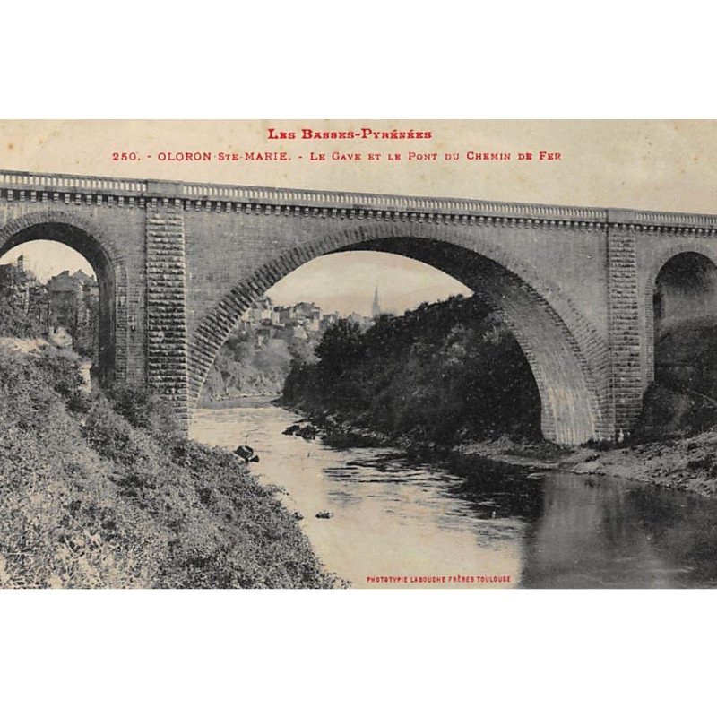 ORLONS-Ste-MARIE : le gave et le pont du chemin de fer - tres bon etat ORLONS-Ste-MARIE : le gave et le pont du chemin de fer - tres bon etat