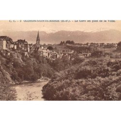 ORLONS-Ste-MARIE : le gave au pied de la ville - tres bon etat