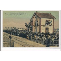 BERGERES-les-VERTUS : inauguration de la gare de bergeres-les-vertus, depart du cortege officiel(toillée)- tres bon etat