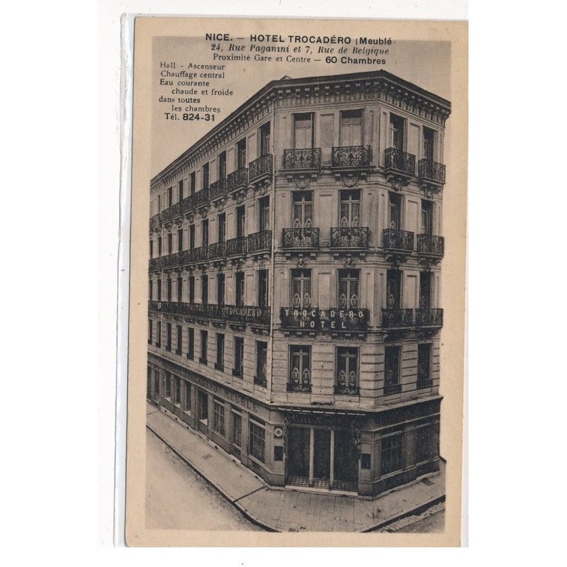 NICE : hotel trocadero meublé 24 rue paganini et 7 rue de belgique - etat