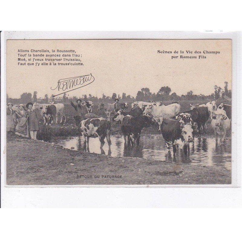 CHER: scènes de la vie des champs par rameau fils - très bon état