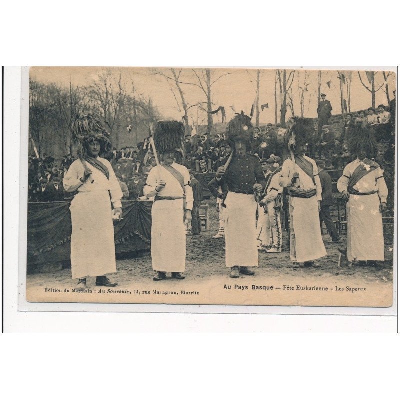 PYRENEES-ATLANTIQUES : fete euskarienne, les sapeurs - etat