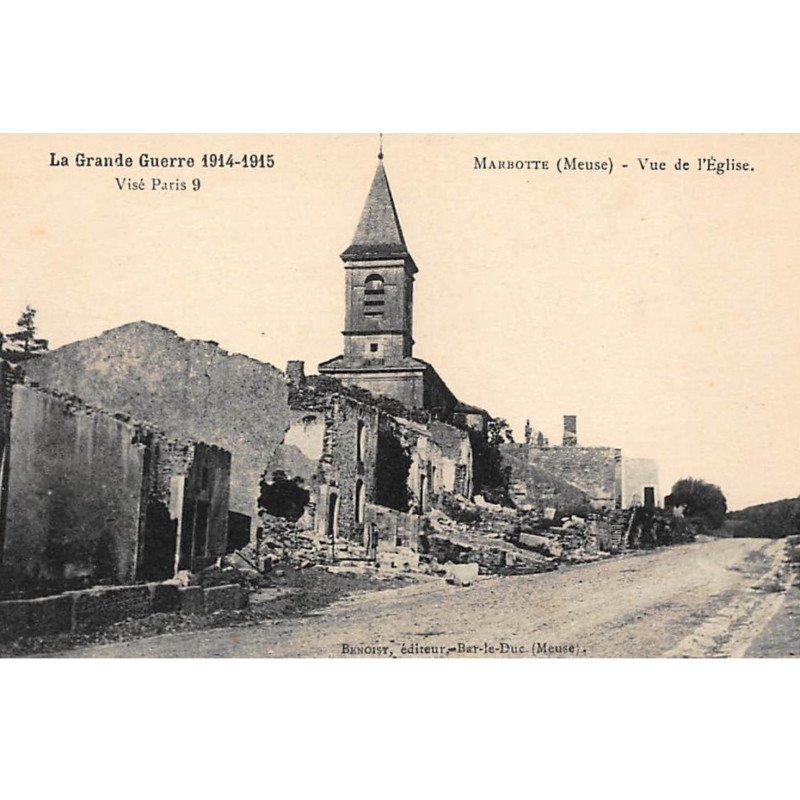 MARBOTTE : vue de l'eglise - tres bon etat