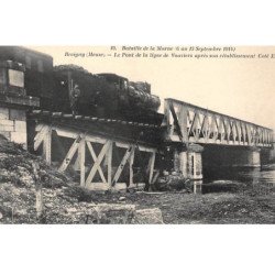 REVIGNY : le pont de la ligne de vouziers apres son retablissement bataille de la marne 6 12 sept 1914 - tres bon etat