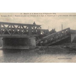 REVIGNY : rupture du pont sur l'ornain de la ligne de vouziers par le genie francais - tres bon etat