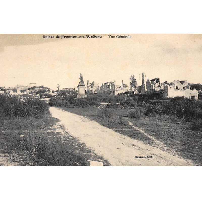 FRENES-en-WOEVRE : ruines, vue generale - tres bon etat