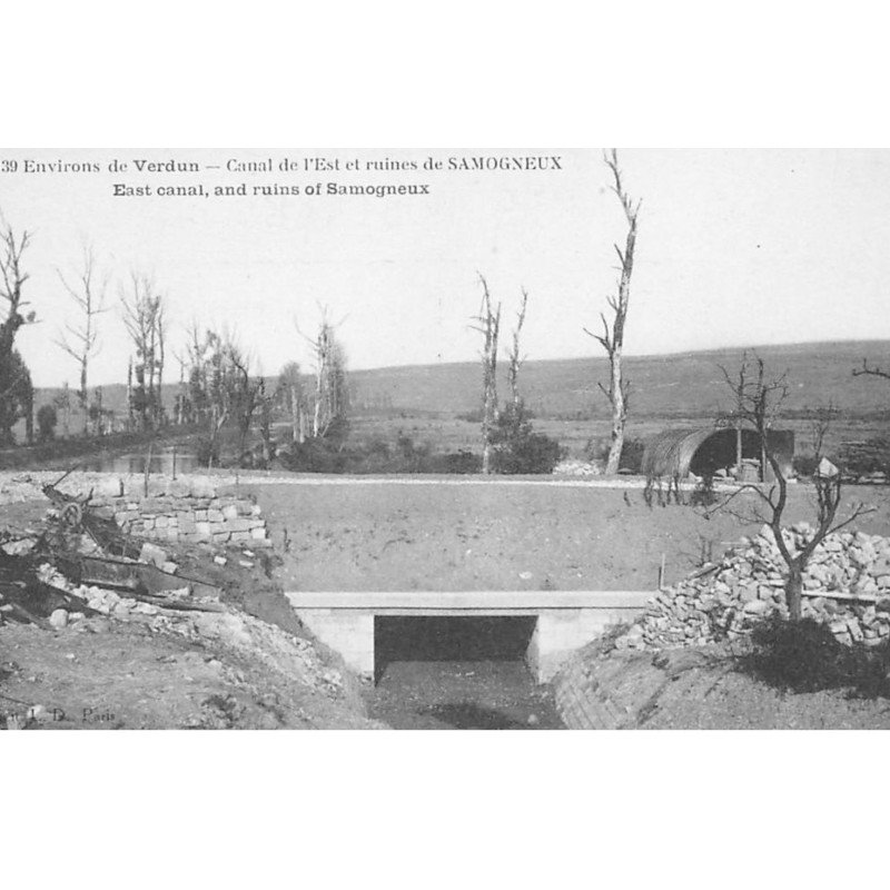 SAMOGNEUX : canal de l'est et ruines de samogneux - tres bon etat