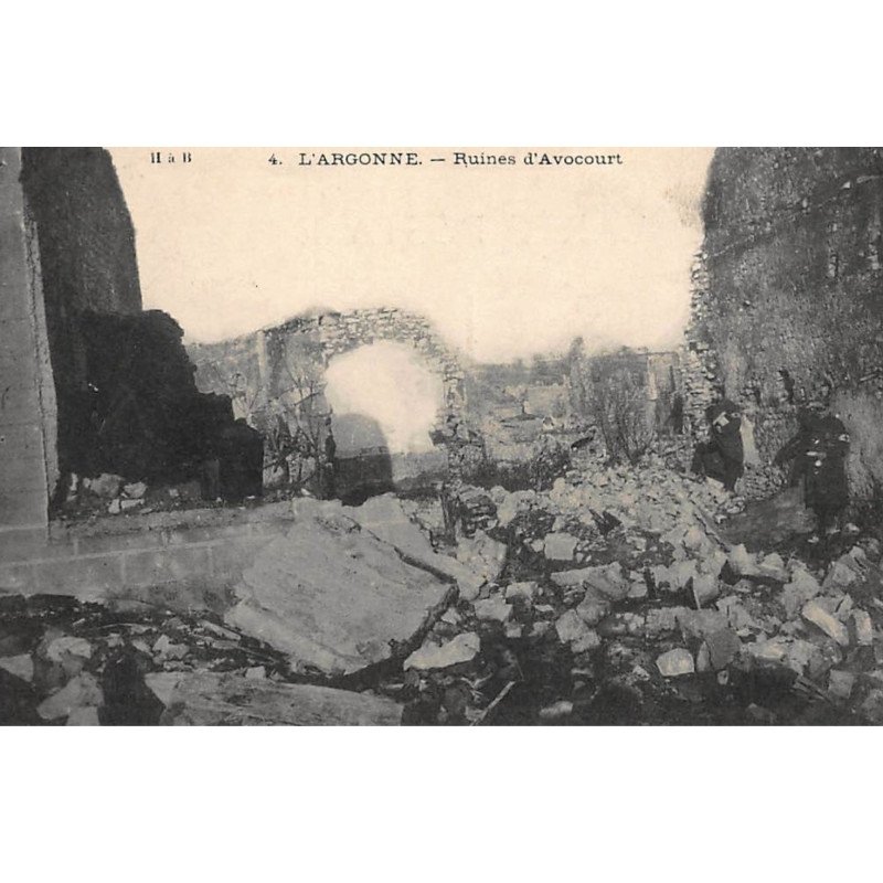 AVOCOURT : ruines d'avocourt - tres bon etat