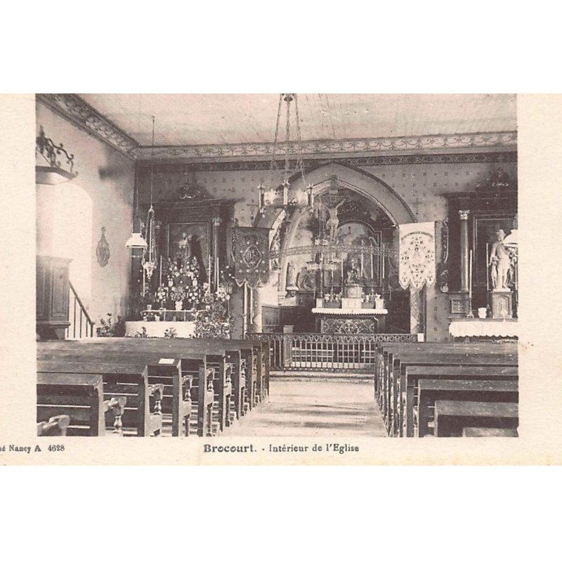 BROCOURT : interieur de l'eglise - etat
