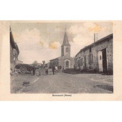 BROCOURT : vue interieur du village, eglise - etat